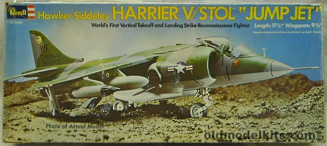 Revell 1/32 Hawker Siddeley Harrier - RAF or US Marines VMA-513, H194 plastic model kit